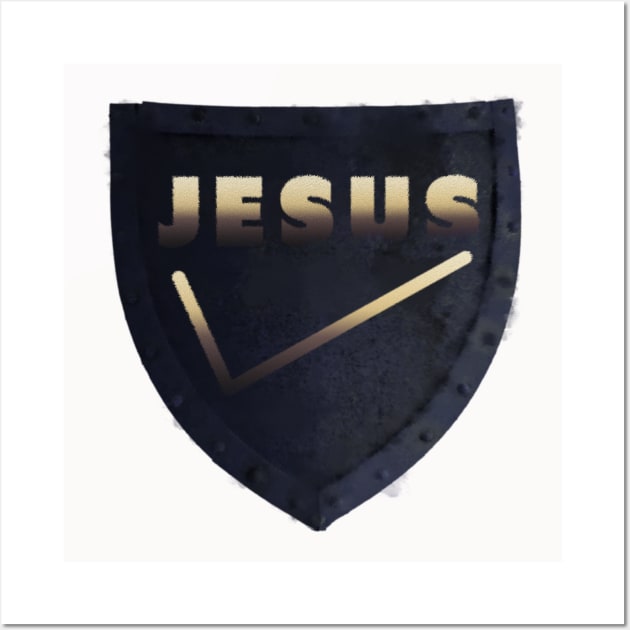 Jesus Shield Wall Art by artist369